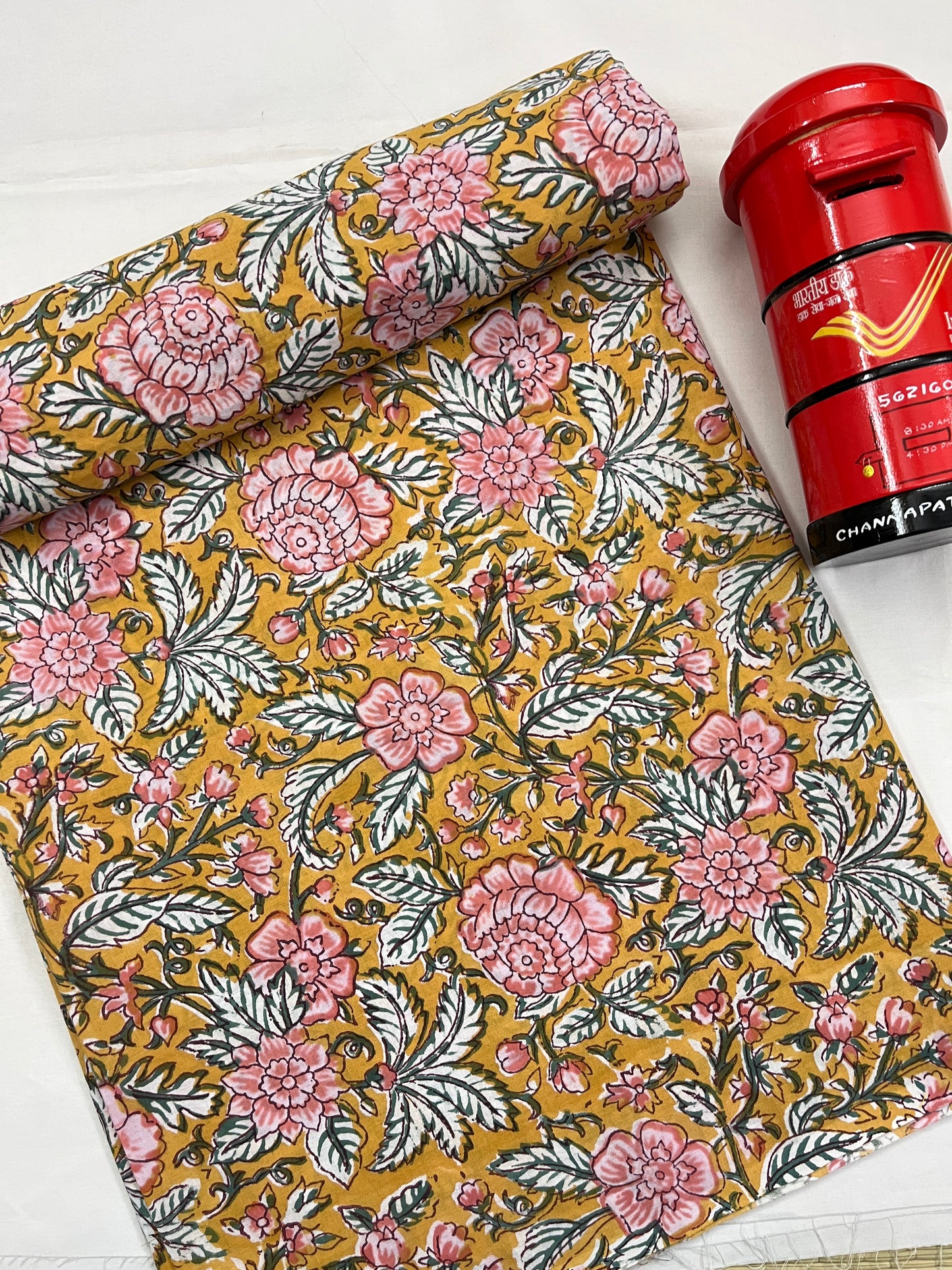 FLORAL Hand Block Print Fabric