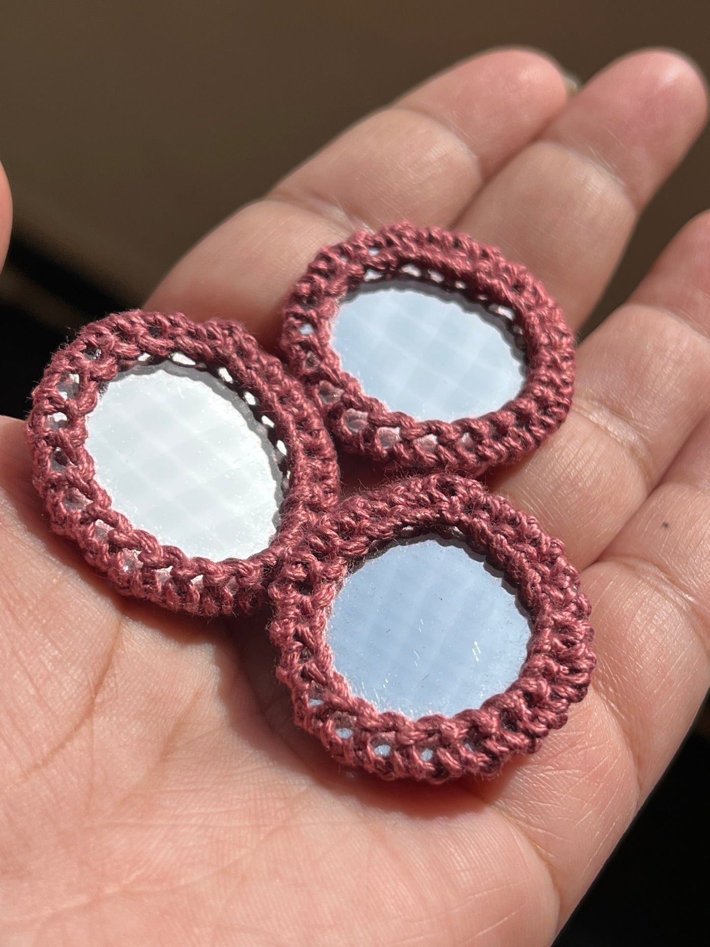 CHOCO BROWN Mirror Buttons