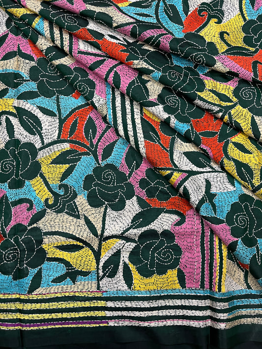 GULAABO Kanthawork Saree