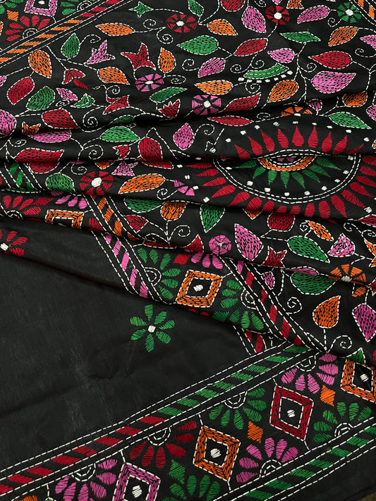 FLORAL Kanthawork Saree