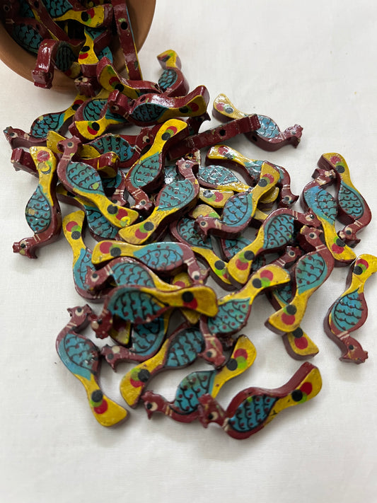 MAROON Peacock Buttons