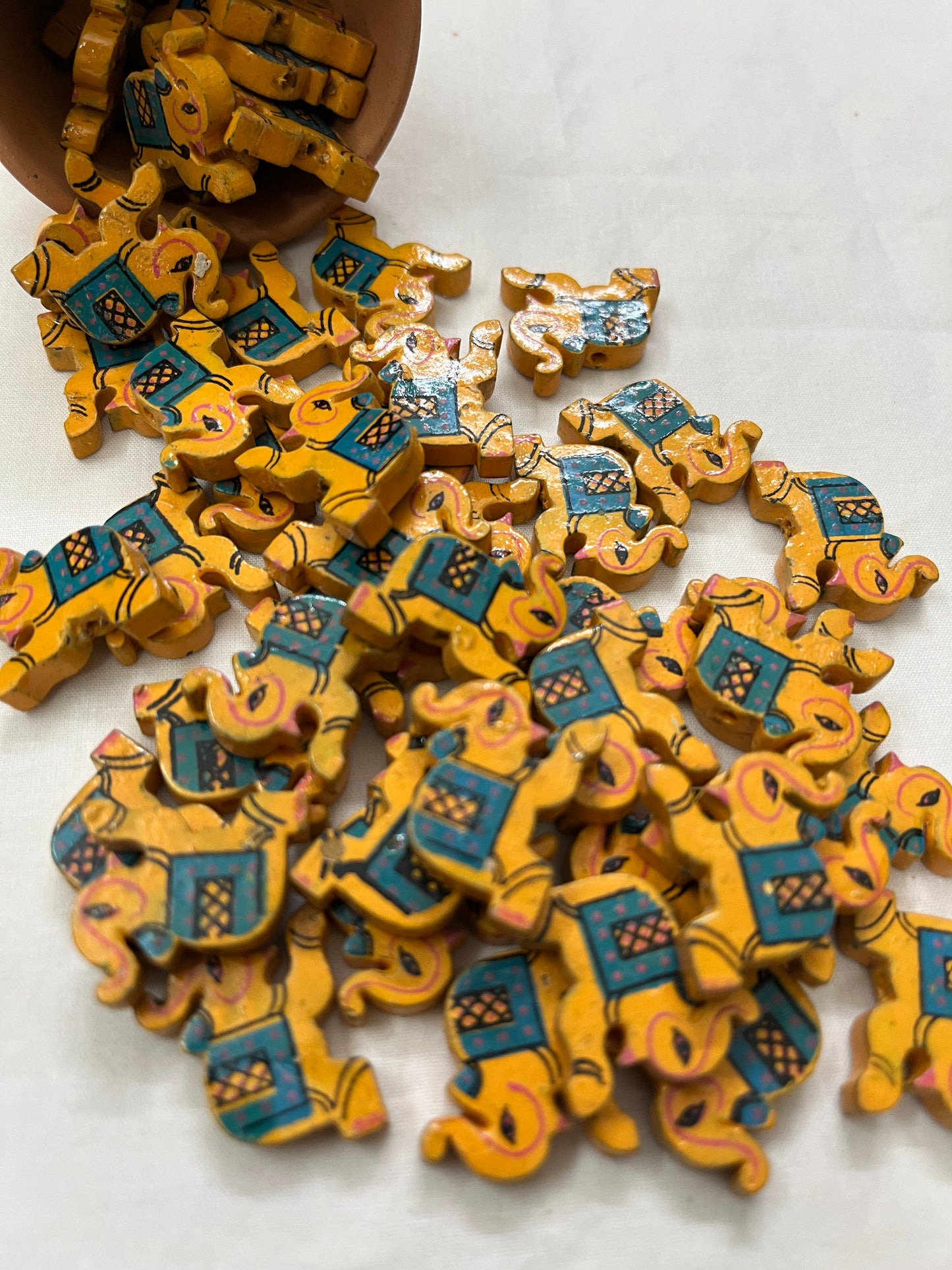 YELLOW Elephant Buttons