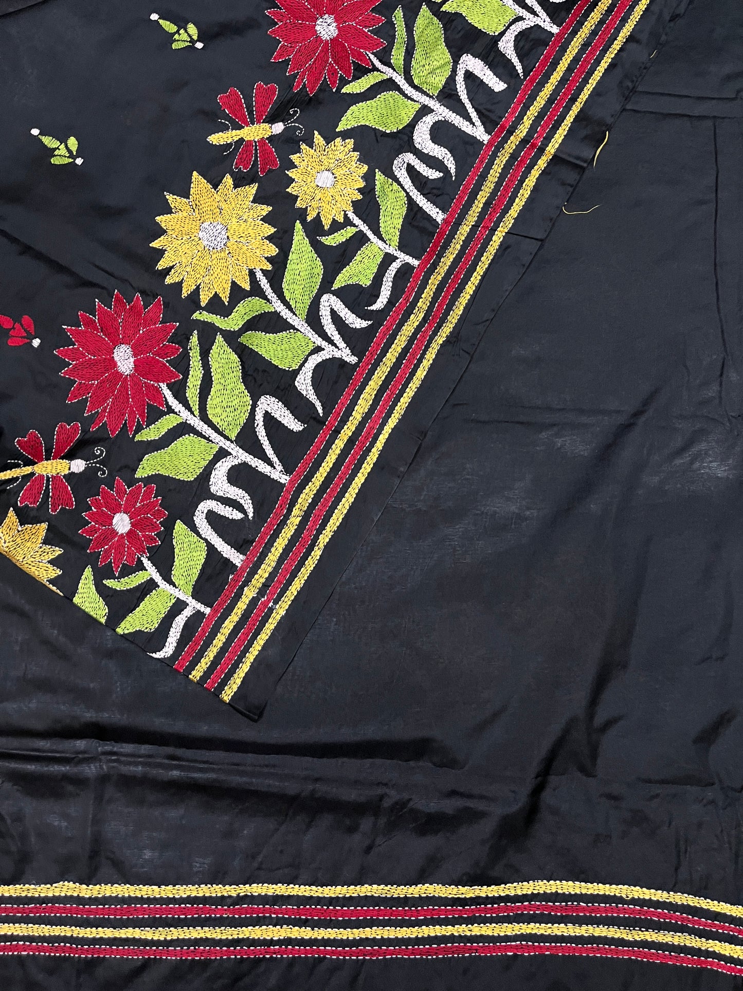 SUNFLOWER Kanthawork Saree