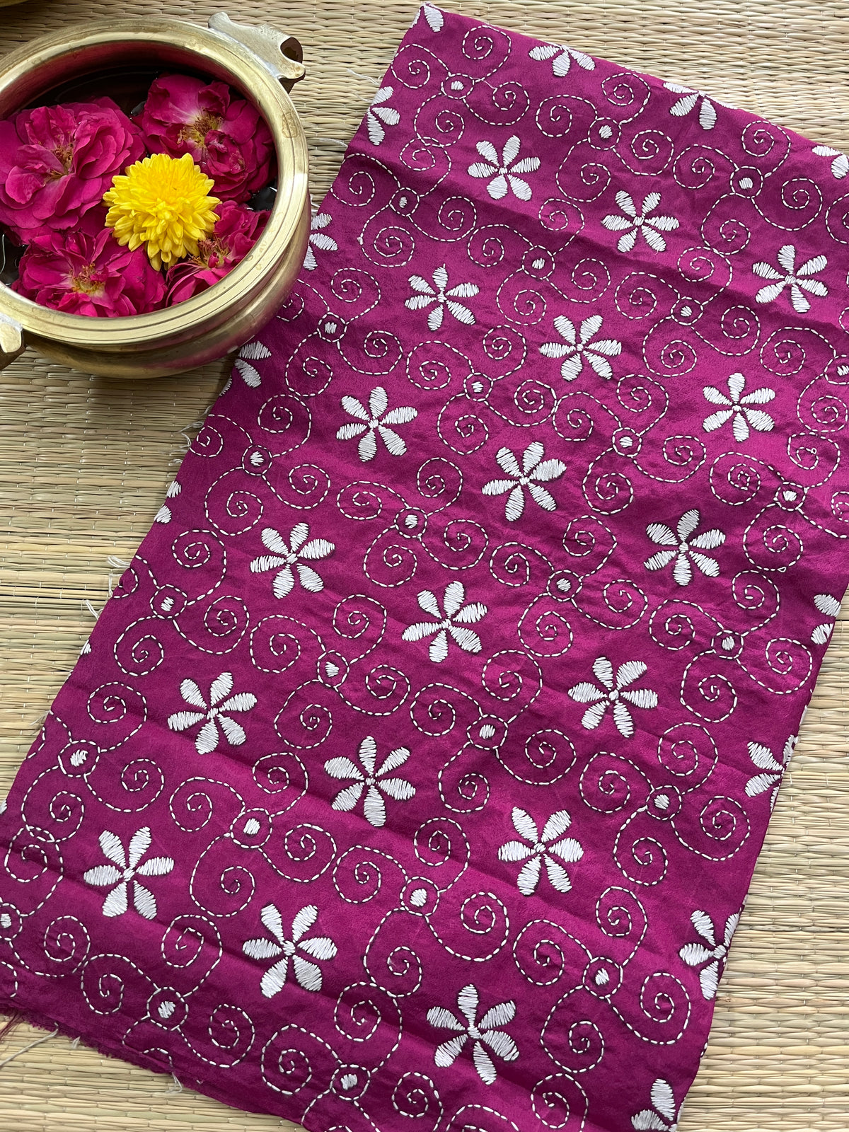 SKABP61 Art Silk Allover Kanthawork Blouse Piece