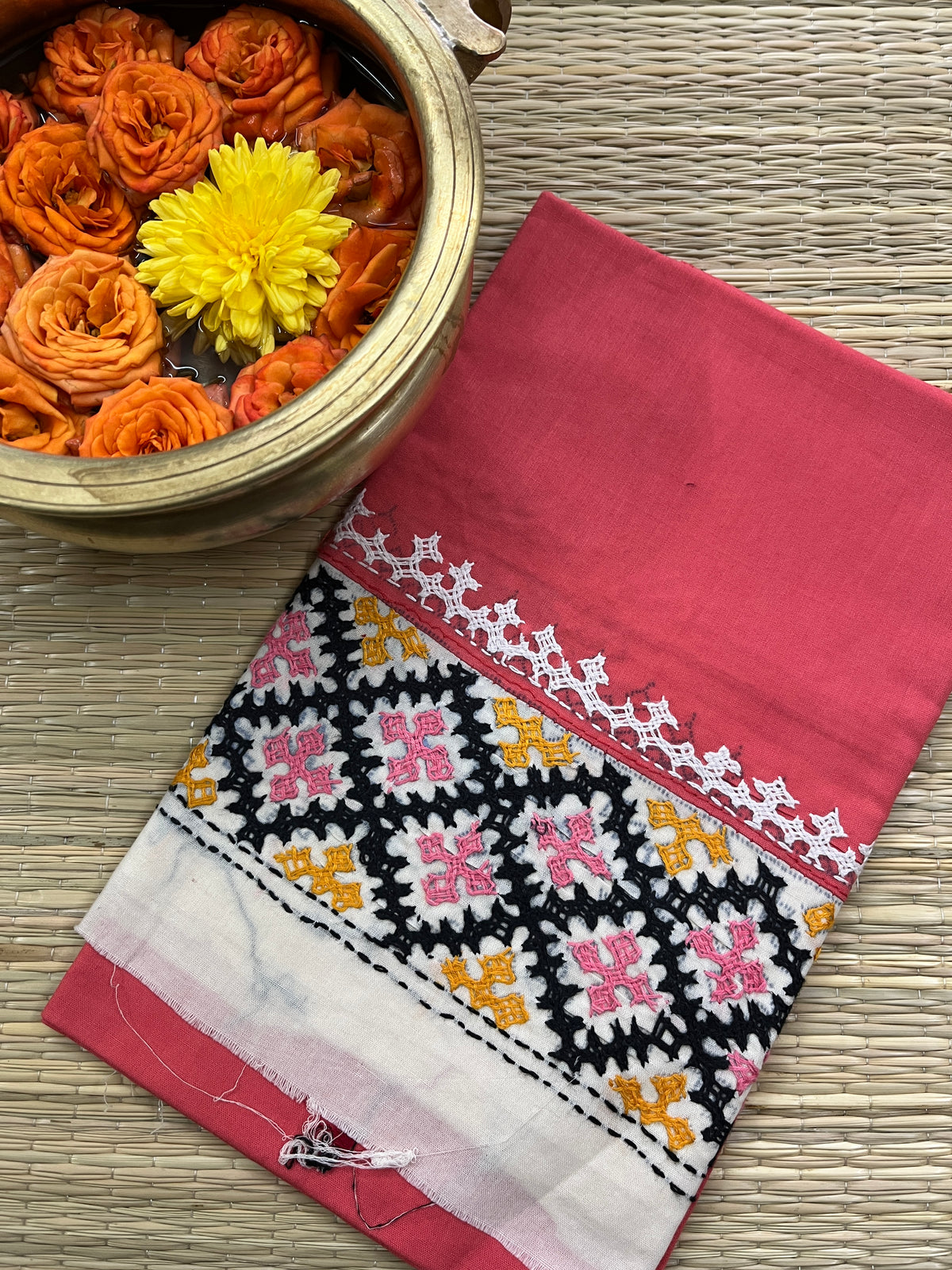 DKUBP6 Dual Color Kutchwork Blouse Piece