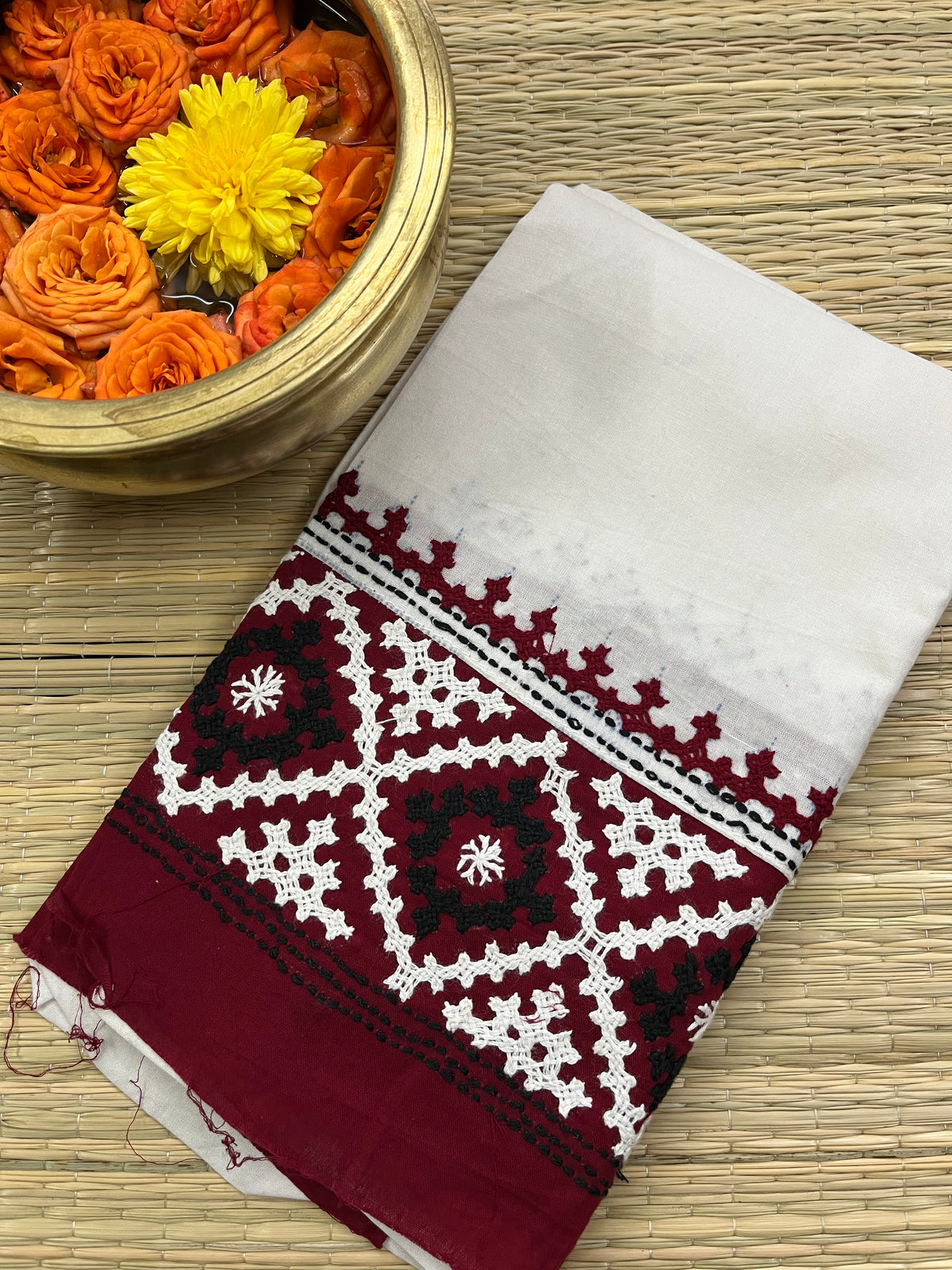 DKUBP30 Dual Color Kutchwork Blouse Piece