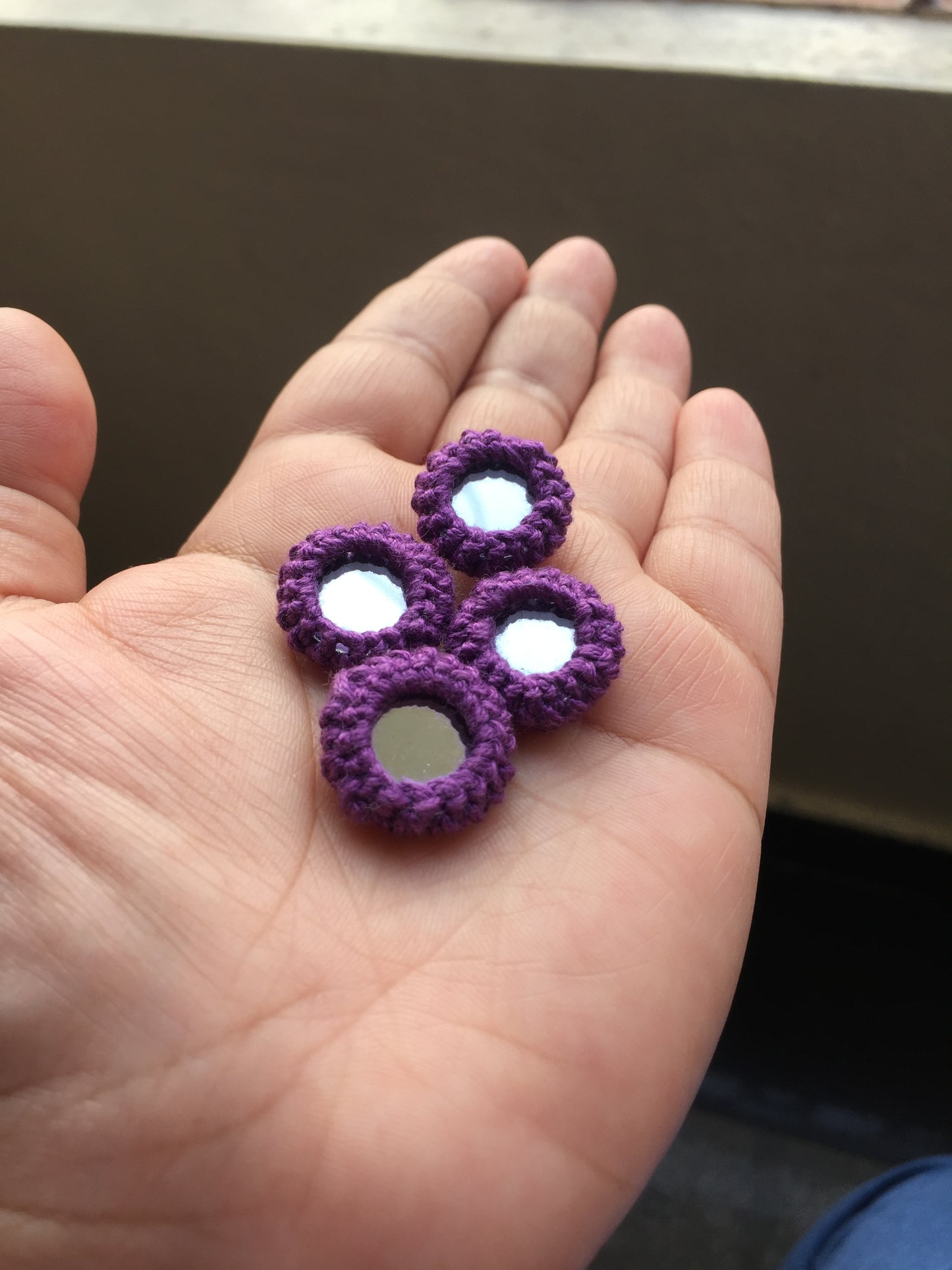 DARK WINE Mini Mirror Buttons