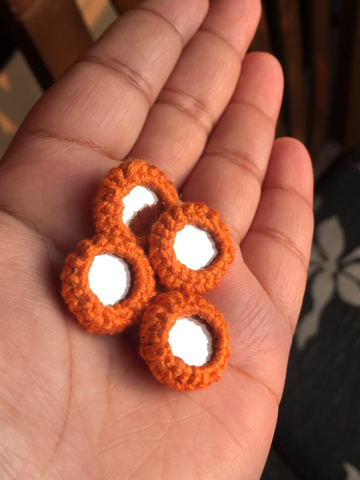 DARK ORANGE Mini Mirror Buttons