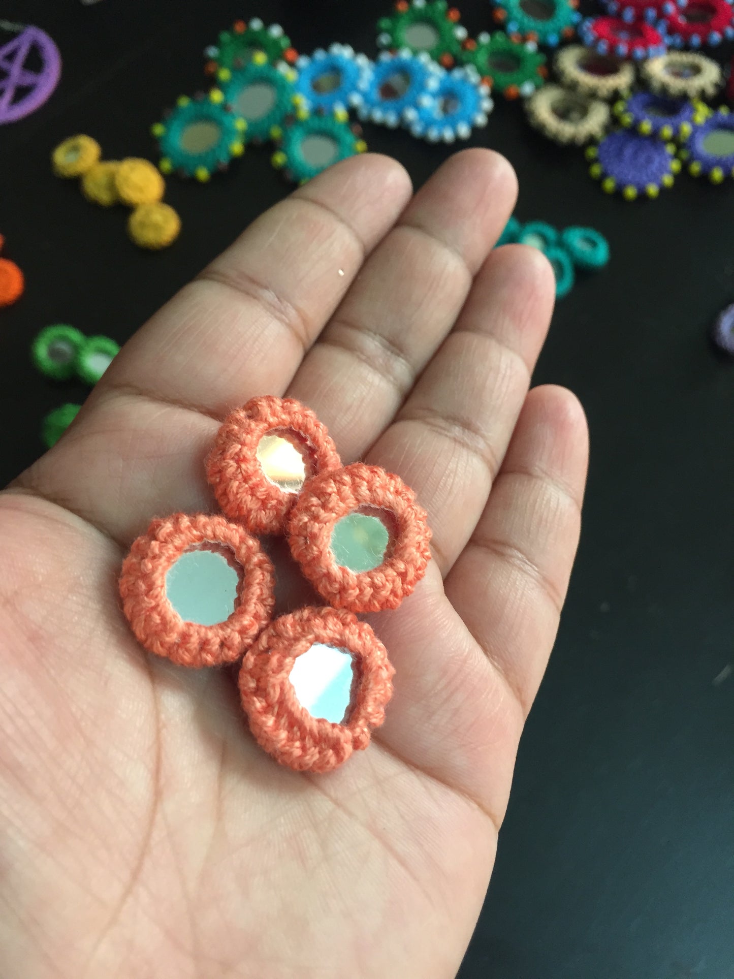 PEACH Mini Mirror Buttons