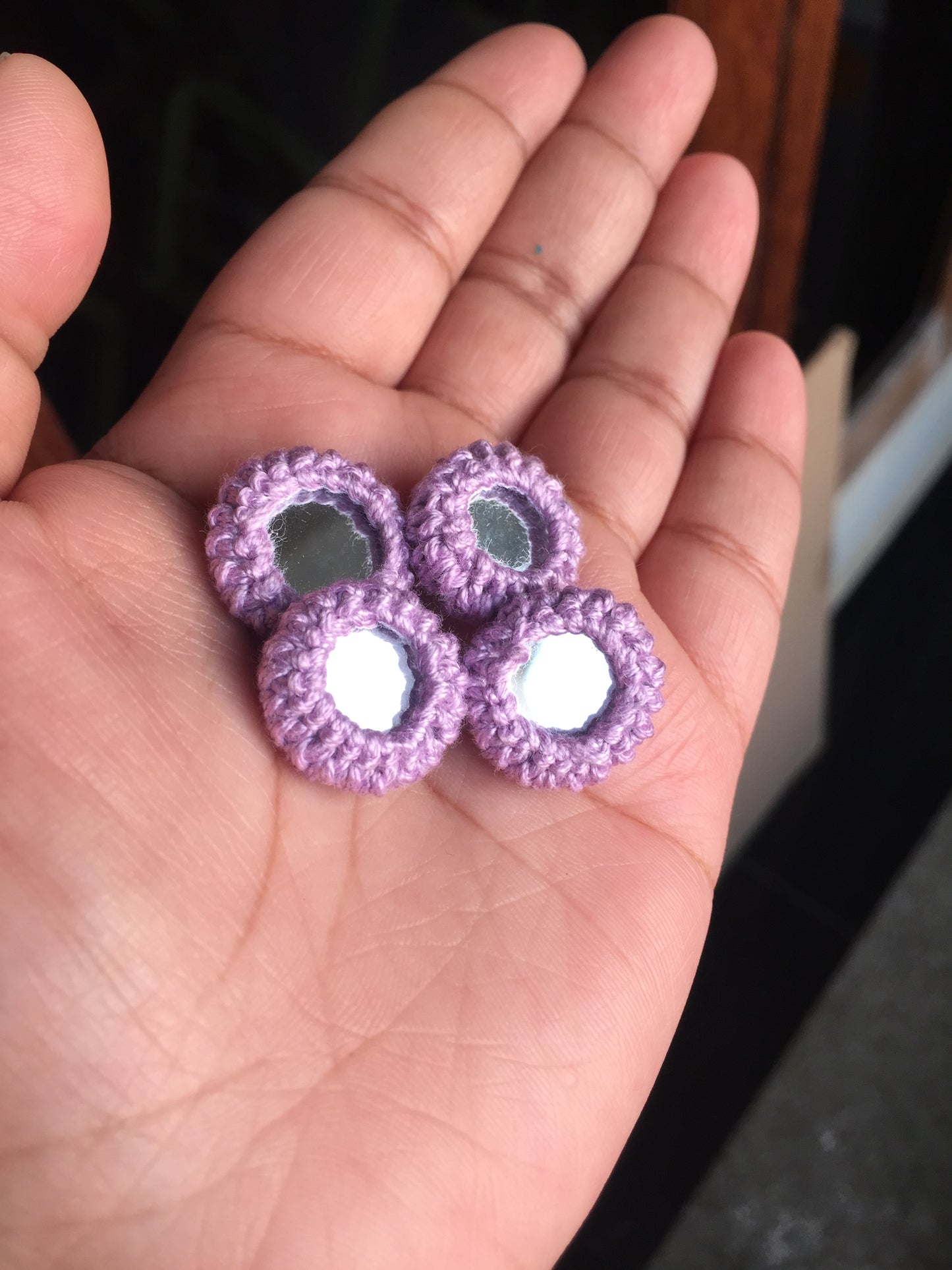 LIGHT LAVENDER Mini Mirror Buttons