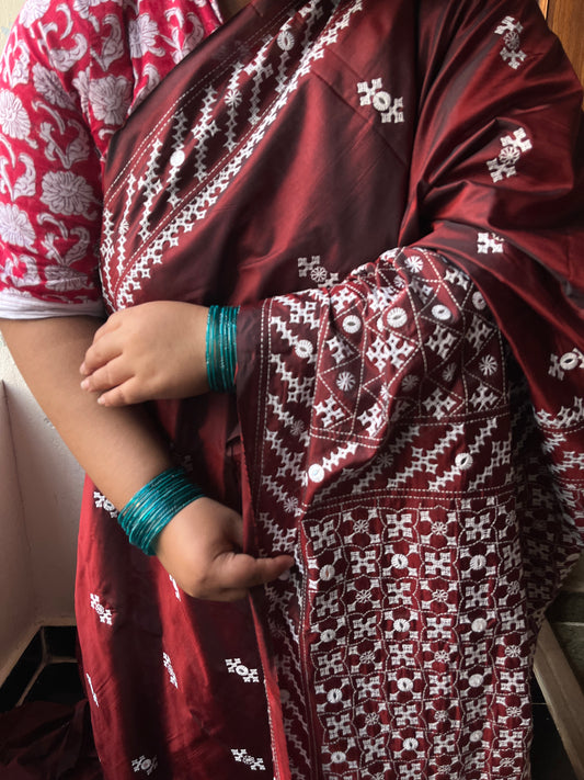 GRAND Kutchwork Saree