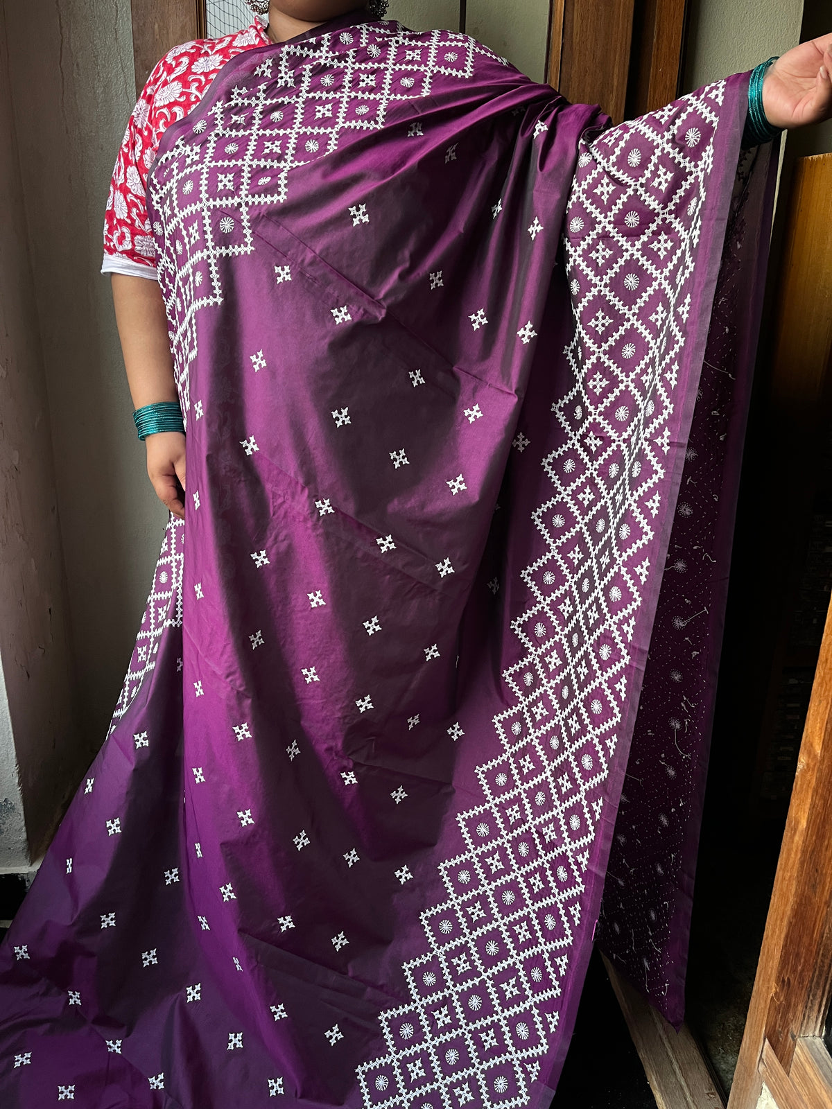PRETTY Kutchwork Saree