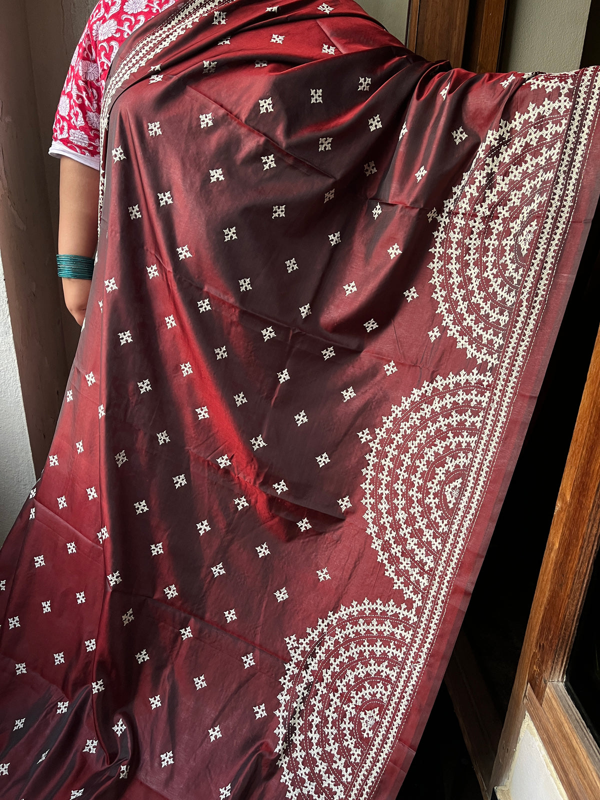 SUNRISE Kutchwork Saree