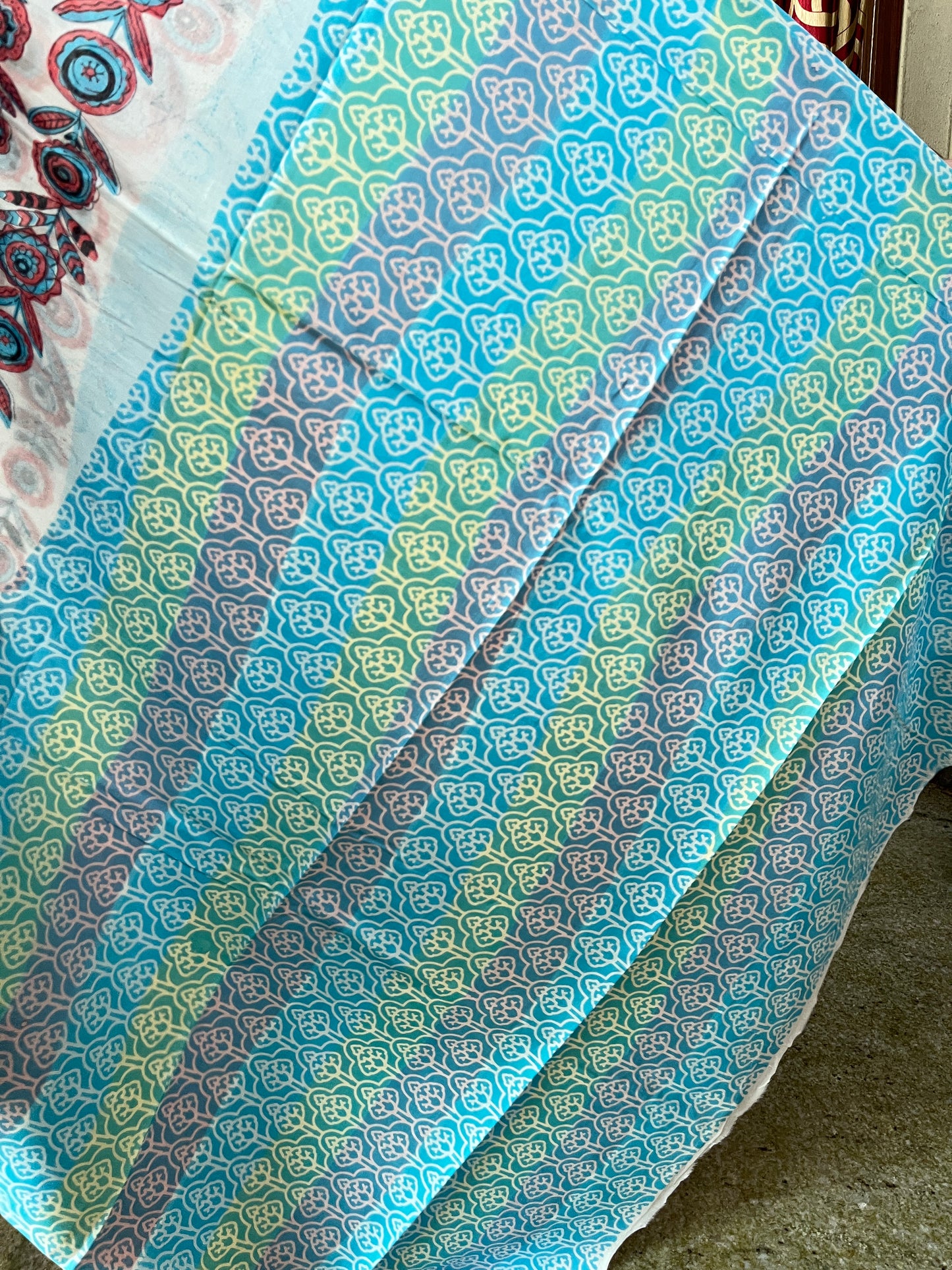 Mulmul Cotton Block Print Saree