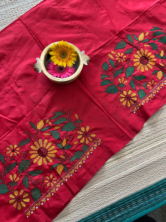 SKABP11 Art Silk Kanthawork Blouse Piece