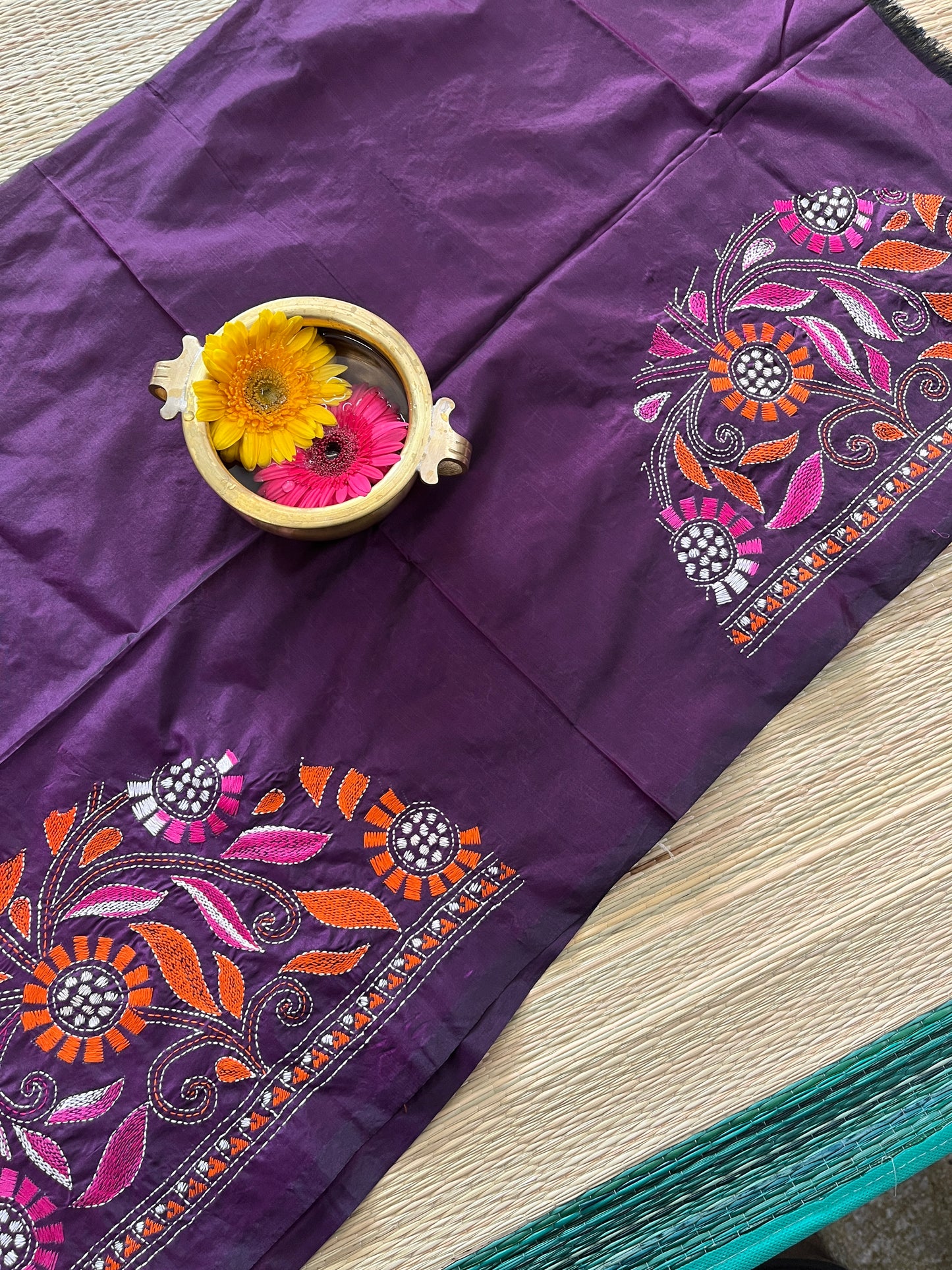 SKABP28 Art Silk Kanthawork Blouse Piece