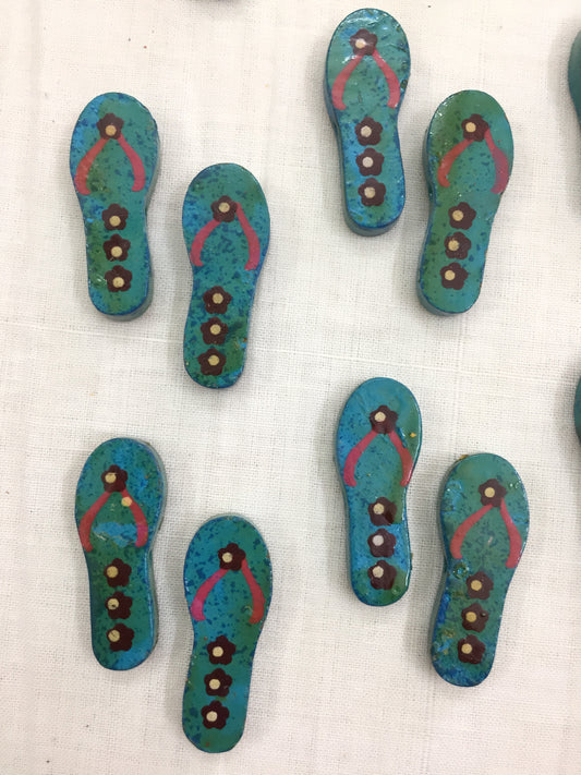 Blue Slipper Buttons