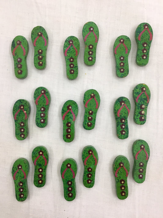 Green Slipper Buttons