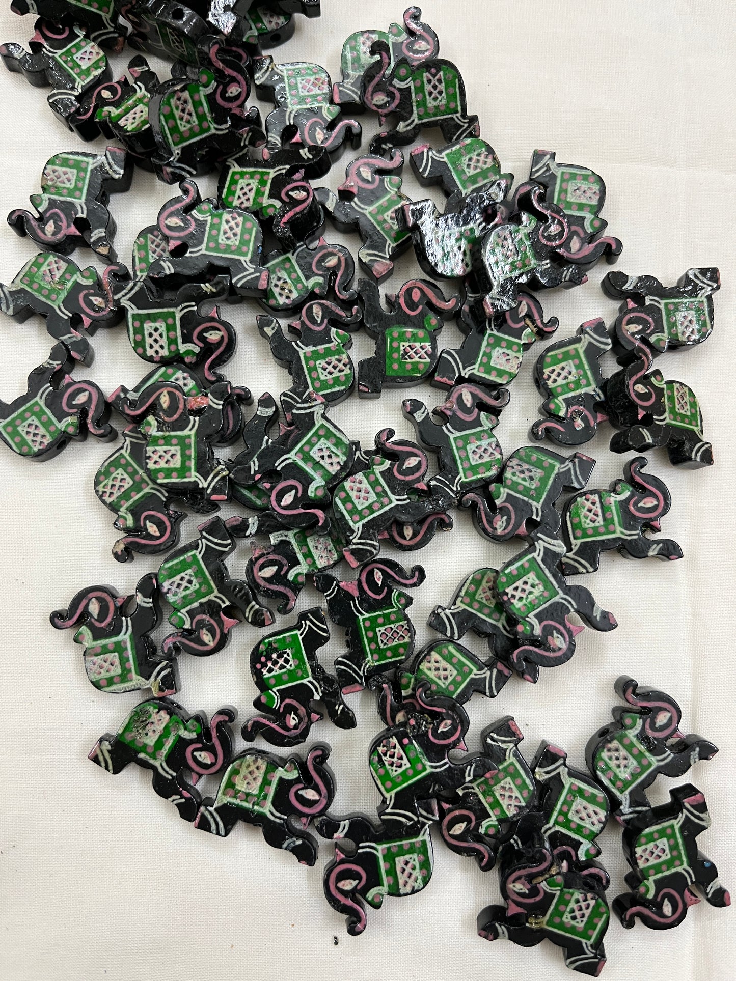 BLACK Elephant Buttons