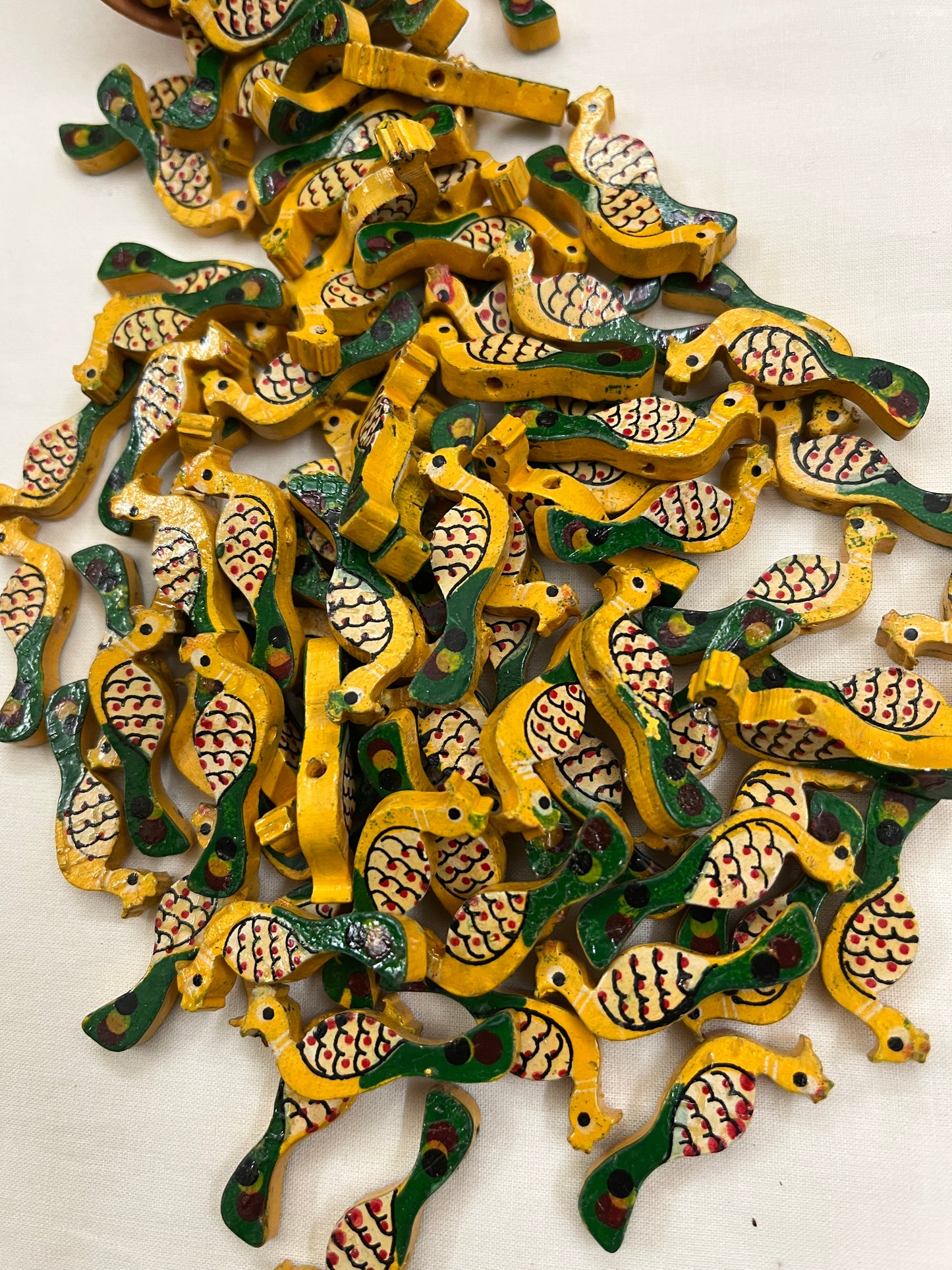 Yellow Peacock Buttons
