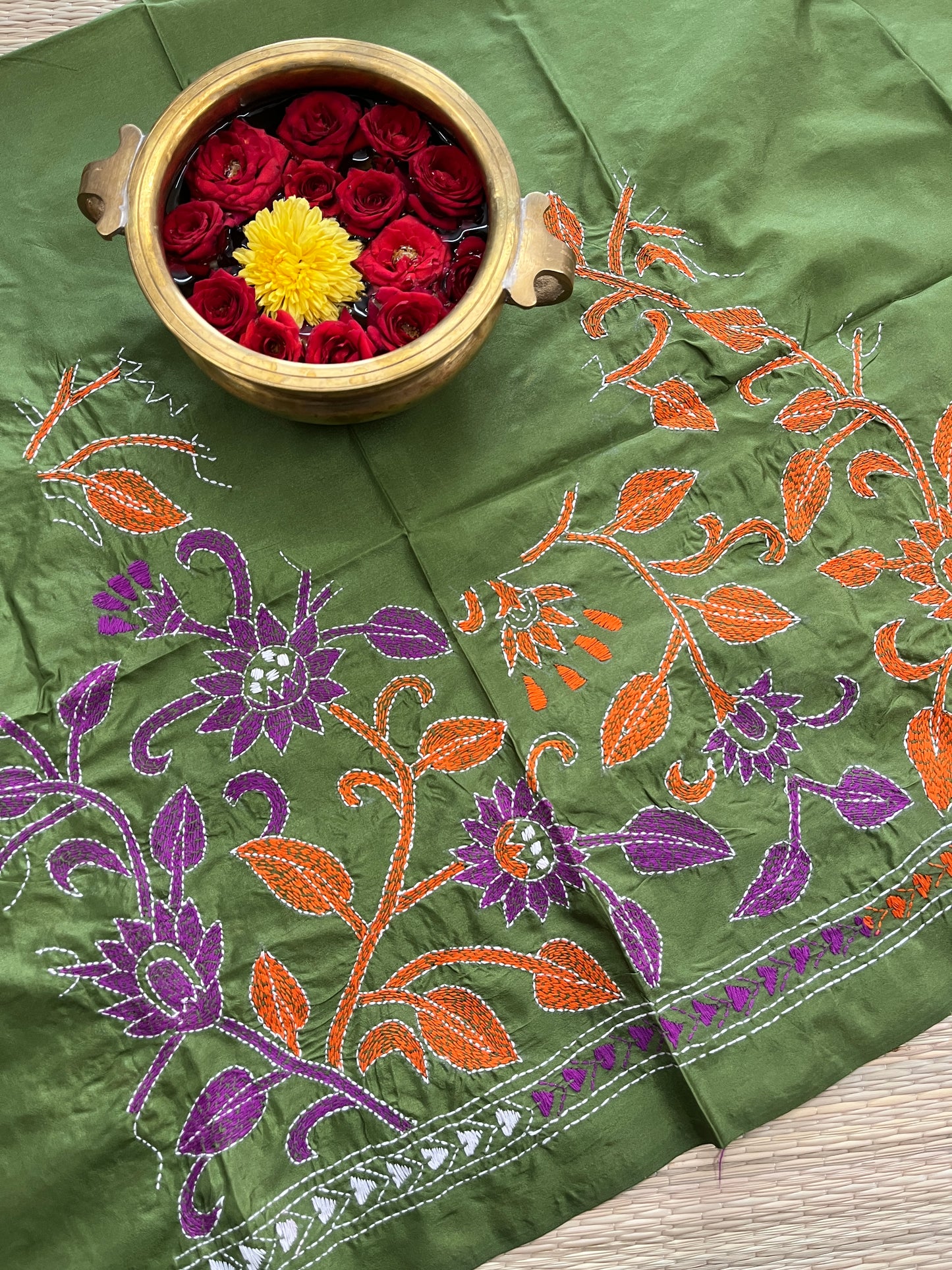 SKABP49 Art Silk Kanthawork Blouse Piece