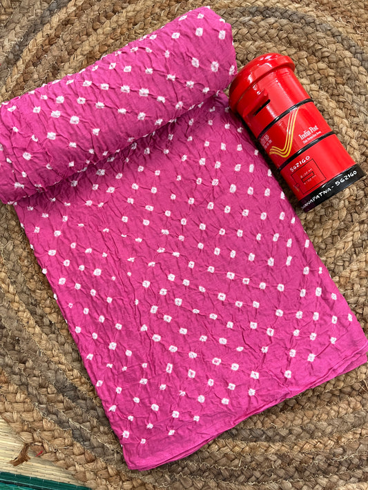 PINK Bandhani Fabric