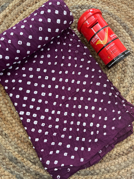 WINE Bandhani Fabric