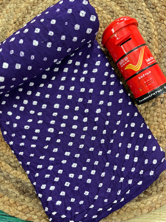 PURPLE Bandhani Fabric