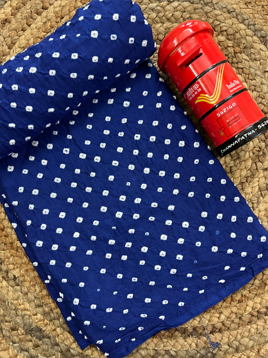 DARK BLUE Bandhani Fabric