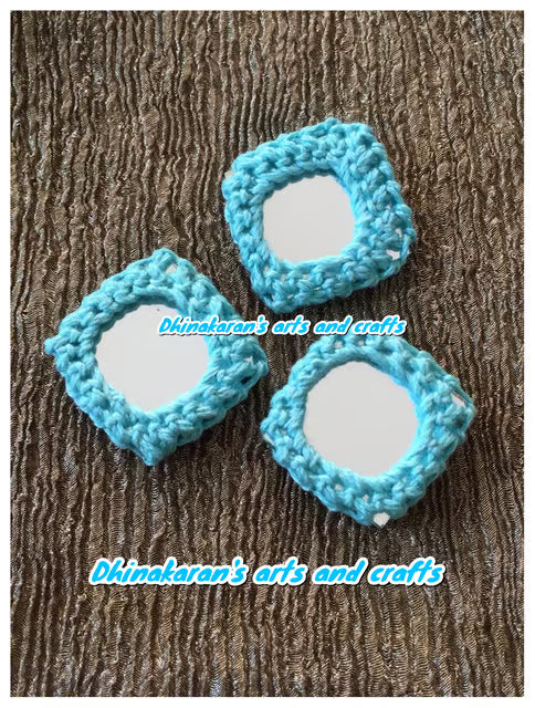 ICE BLUE Mirror Buttons