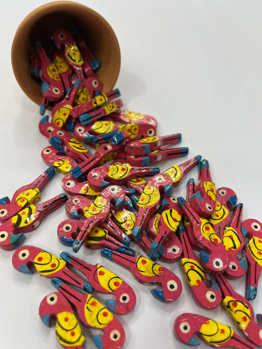 PINK Parrot Buttons