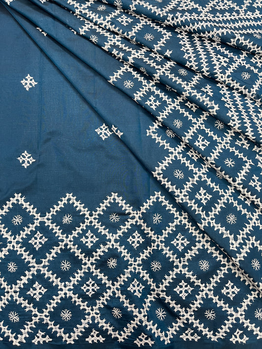 Honeycomb Kutchwork Saree