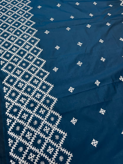 Honeycomb Kutchwork Saree