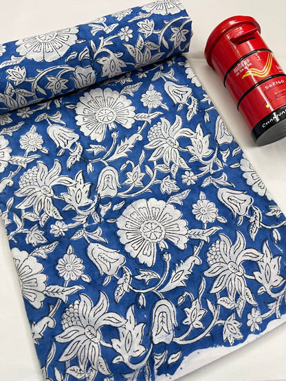 FLORAL Hand Block Print Fabric