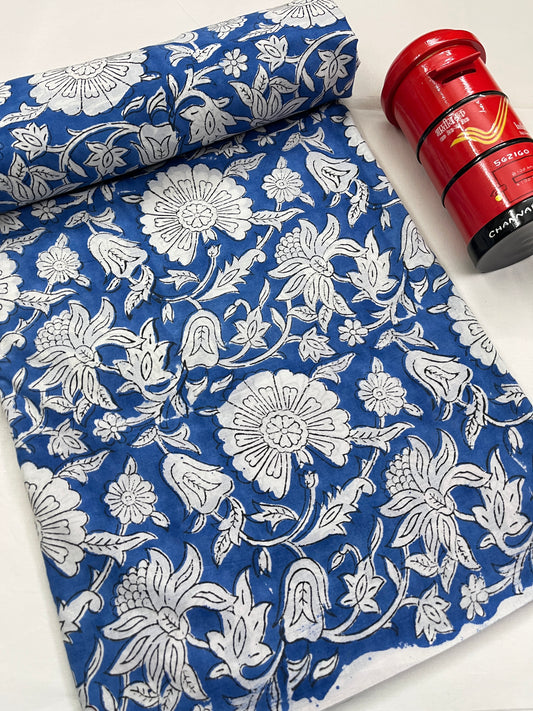 FLORAL Hand Block Print Fabric