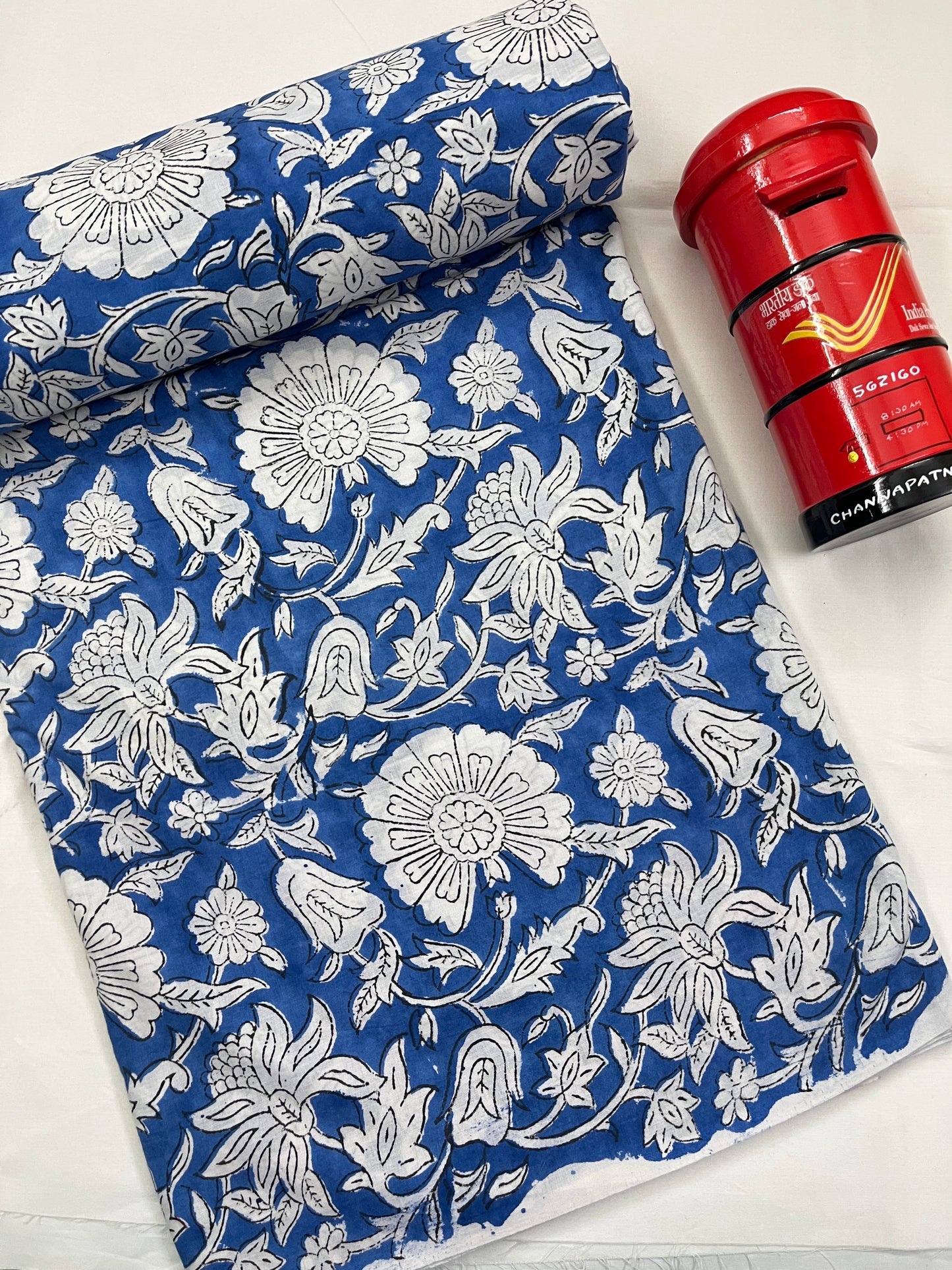 FLORAL Hand Block Print Fabric
