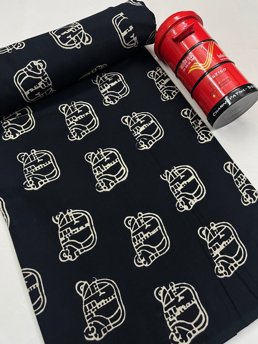 AUTO RICKSHAW Hand Block Print Fabric