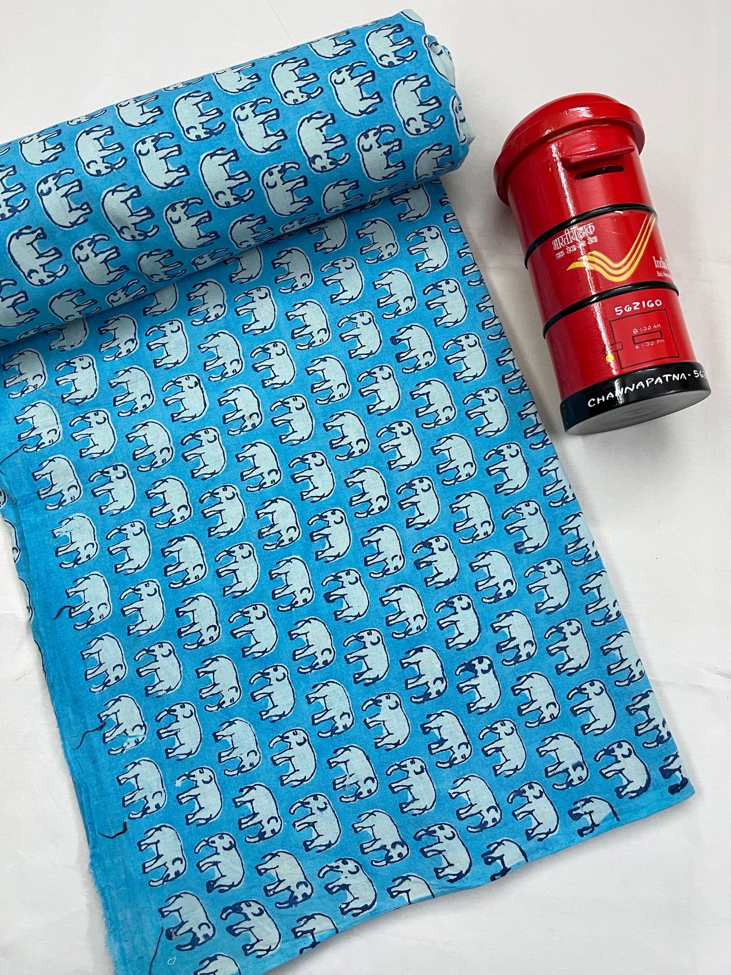 ELEPHANT Hand Block Print Fabric