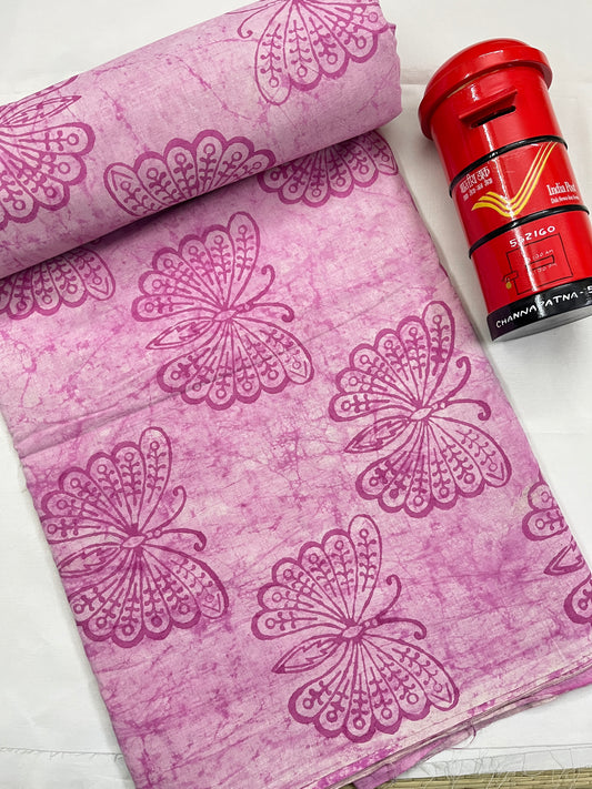 BUTTERFLY Hand Block Print Fabric