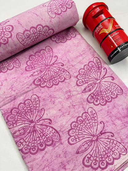 BUTTERFLY Hand Block Print Fabric