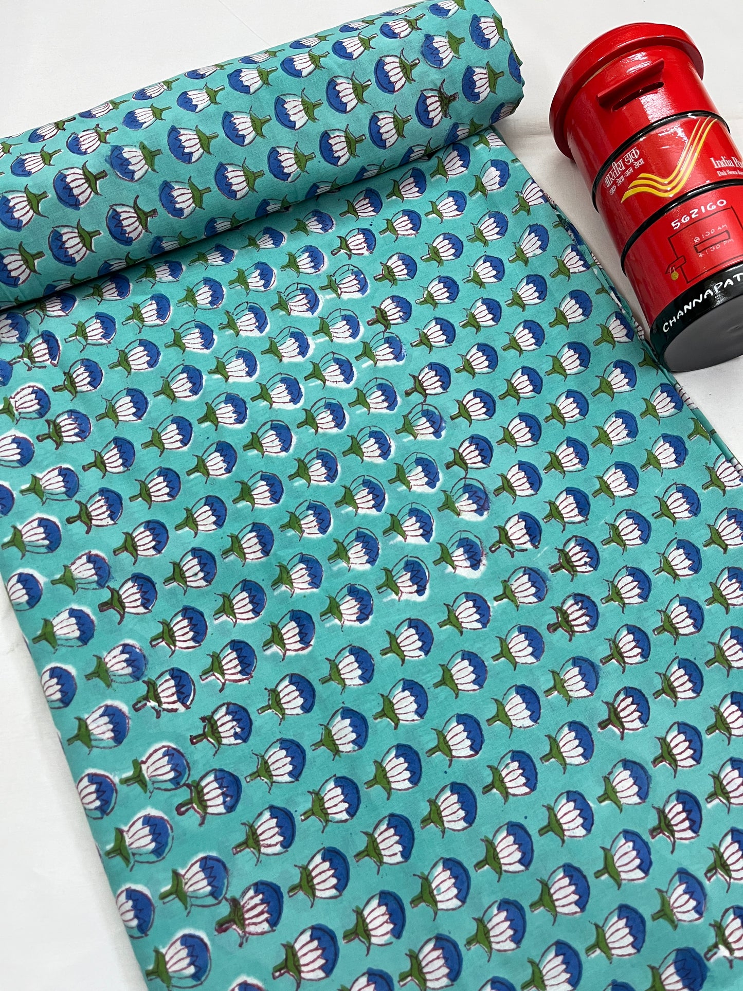 LOTUS Hand Block Print Fabric
