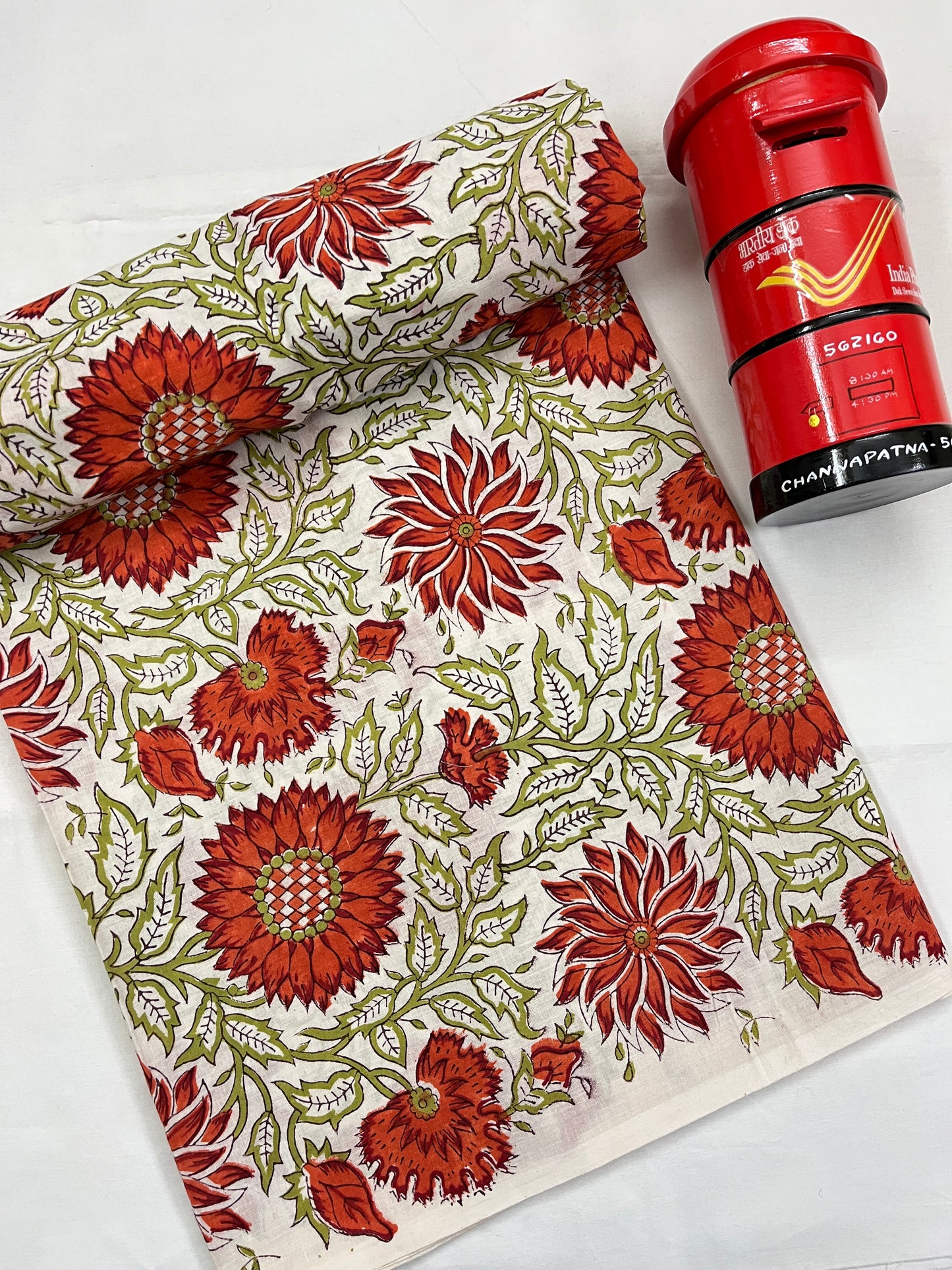 FLORAL Hand Block Print Fabric