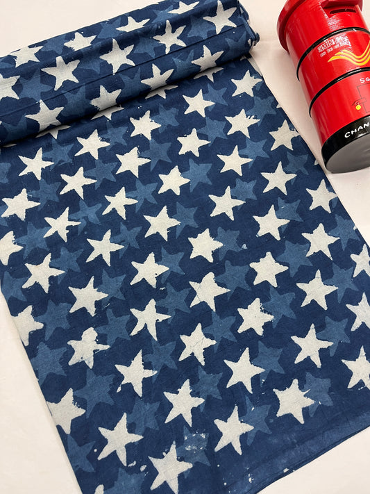 STARS Hand Block Print Fabric