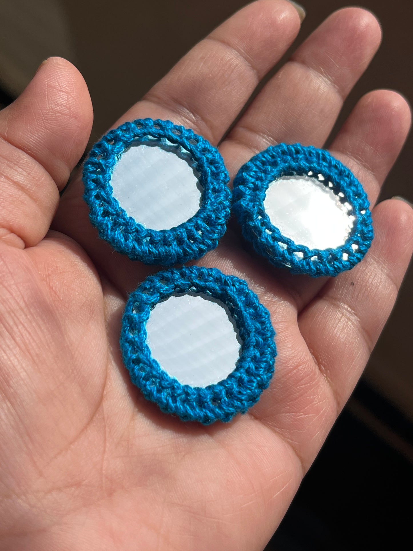 ROYAL BLUE Mirror Buttons