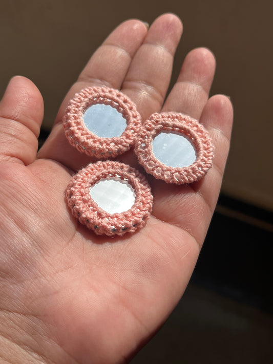 LIGHT PEACH Mirror Buttons