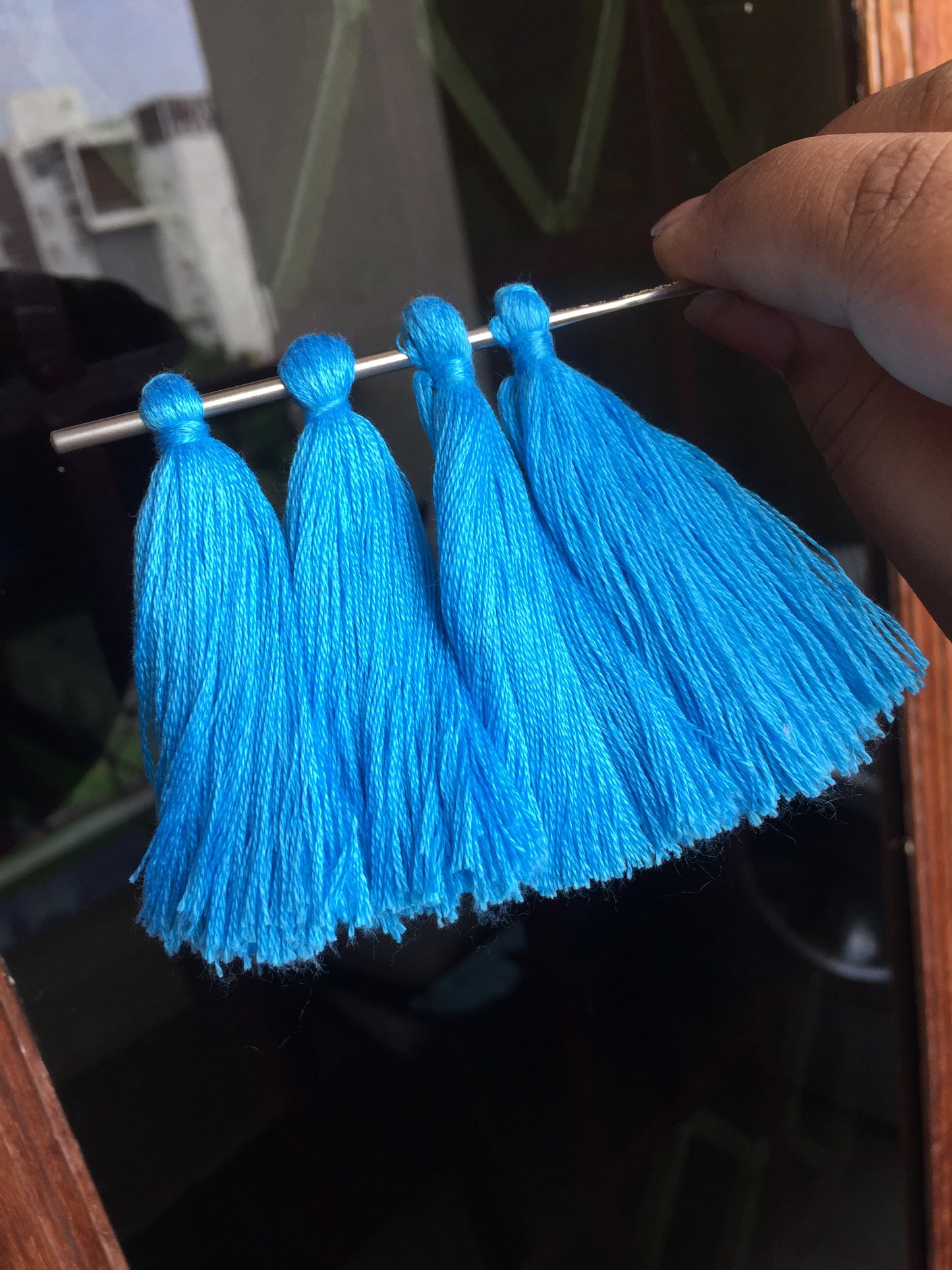 SKY BLUE Thread Tassels