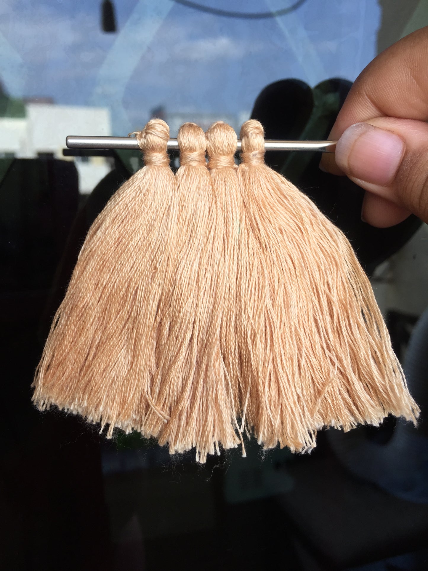 BEIGE Thread Tassels