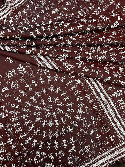 WARLI Kanthawork Saree
