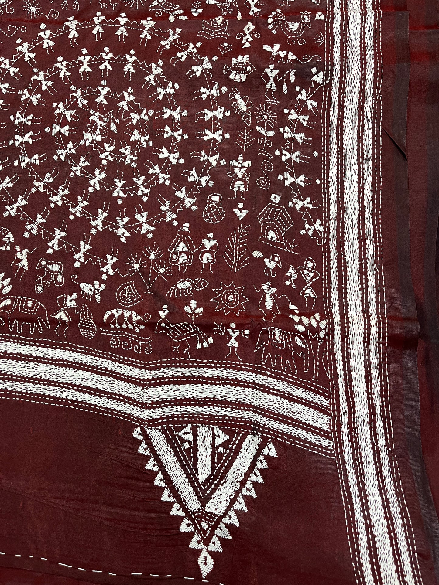 WARLI Kanthawork Saree