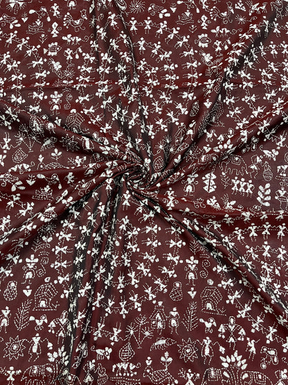 WARLI Kanthawork Saree